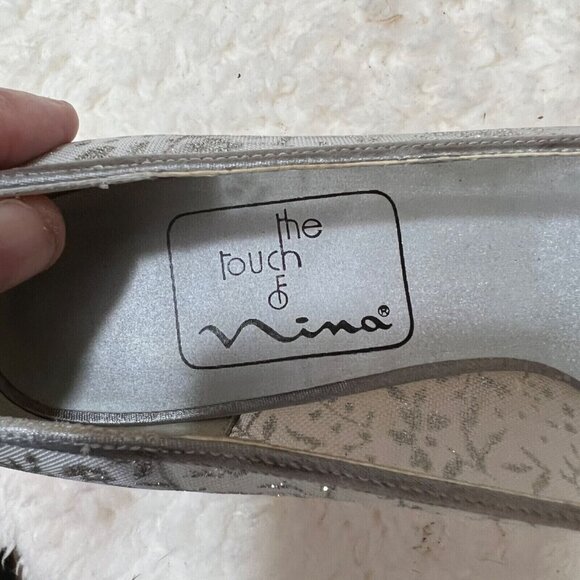 Touch‎ of Nina High Heels Womens 7.5 Silver Transparent Sparkles Synthetic - Picture 8 of 9